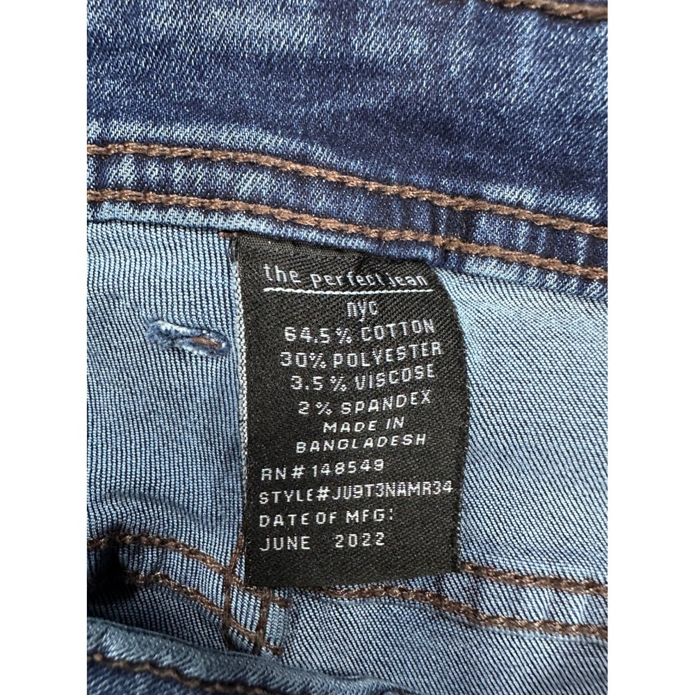 The Perfect Jean NYC Athletic Fit Mens 32x34 Blue Denim Jeans Medium Wash - Picture 7 of 10